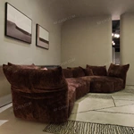 Artistic Sculptural Petal Modular Sofa with Adjustable Backrest & Luxury Chenille Upholstery